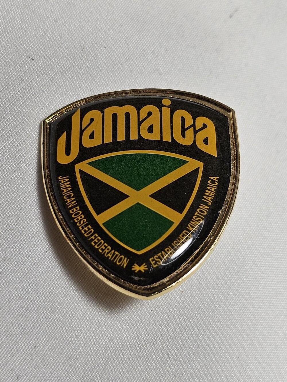 Vintage Jamaican Bobsled Federation Kingston Pin Award "Cool Runnings" - Picture 1 of 4